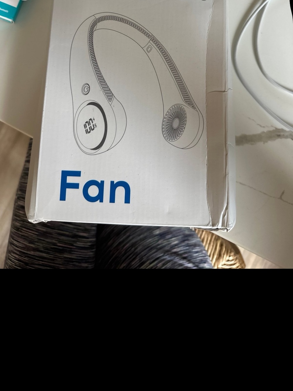 Wearable Neck Fan - White. Gaitop Z6